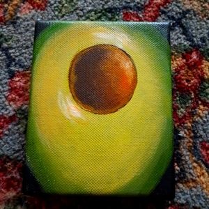 Hand painted avocado painting